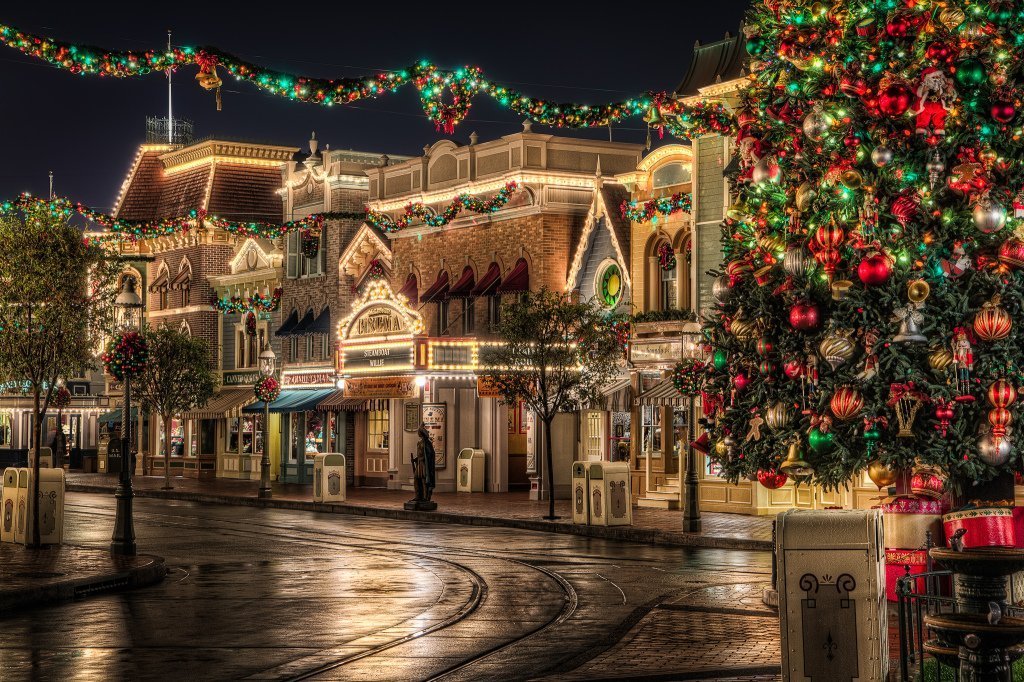 迪士尼乐园的圣诞节