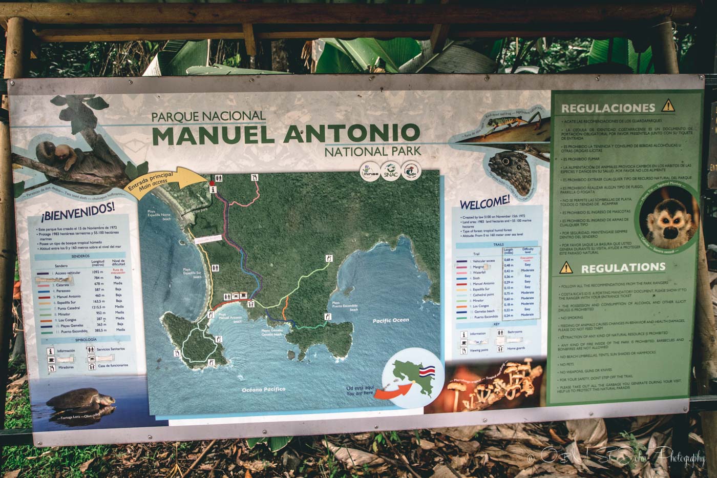 曼努埃尔·安东尼奥国家公园:曼努埃尔·安东尼奥国家公园的步行图